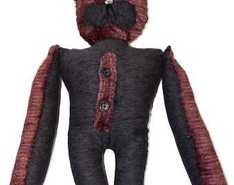 The Left Art Doll, PUMMEL, Folk art doll, handmade One of a Kind