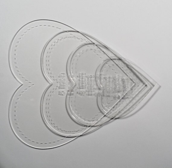 1/8 Clear Acrylic Laser Cut Quilting Templates by TJslaserandphoto