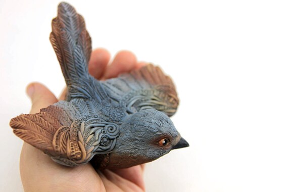 Bird Totem Figurine Fantasy Skulpture Guardian Spirit Amulet Shamanic Native