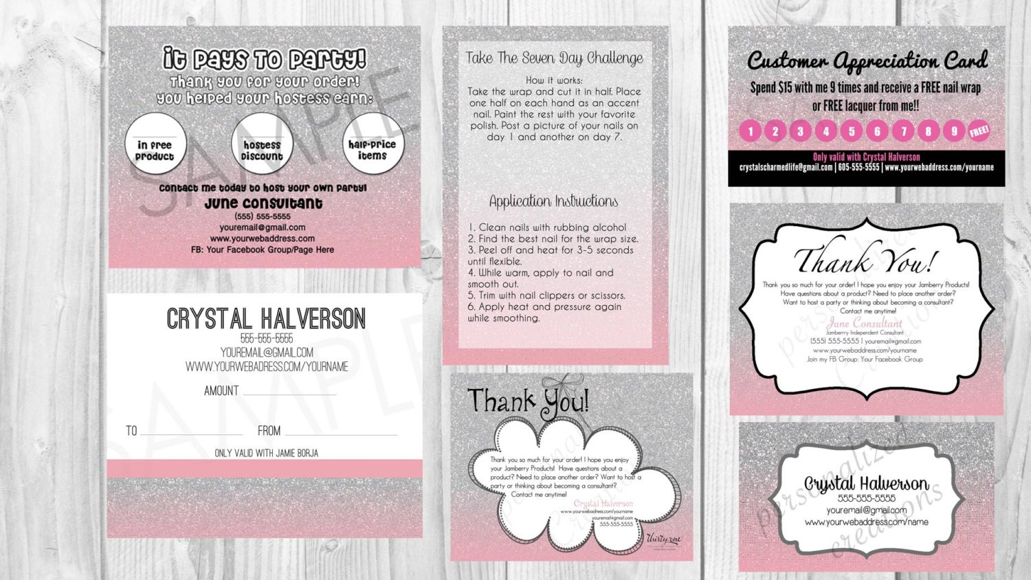Jamberry Inspired Personalized Business by Sweetcrystal135 on Etsy