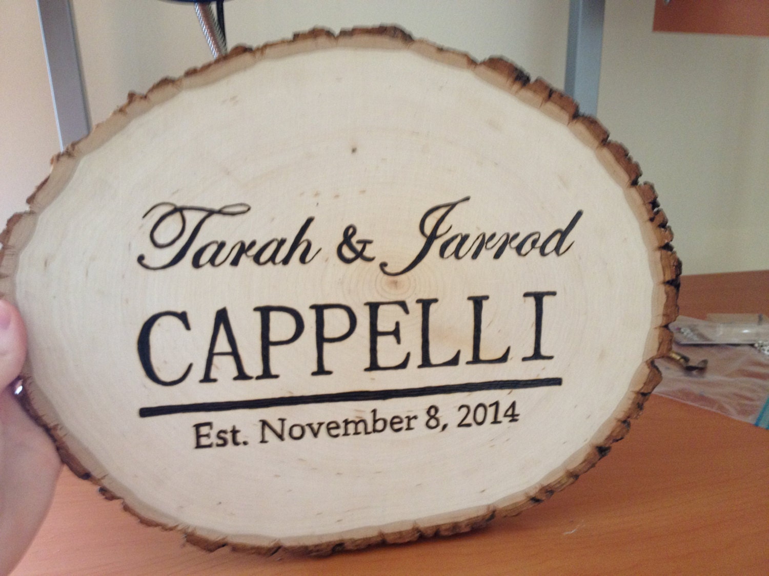 Personalized Woodburned Wedding Plaque By Theknottymoose On Etsy 