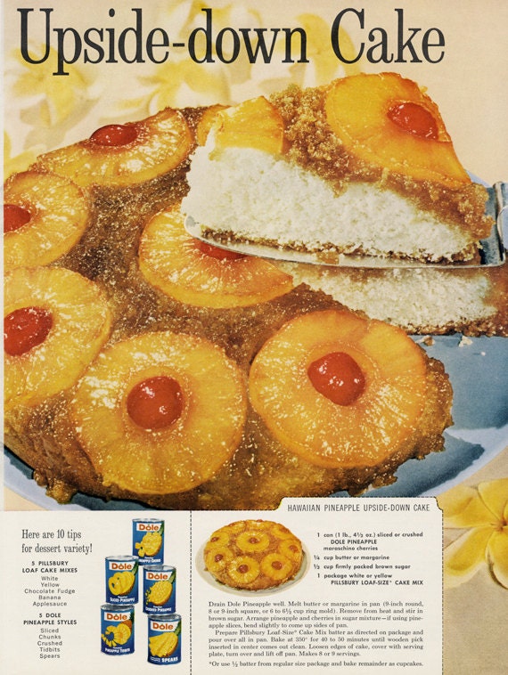 1961 Dole & Pillsbury Hawaiian Pineapple Upsidedown Cake