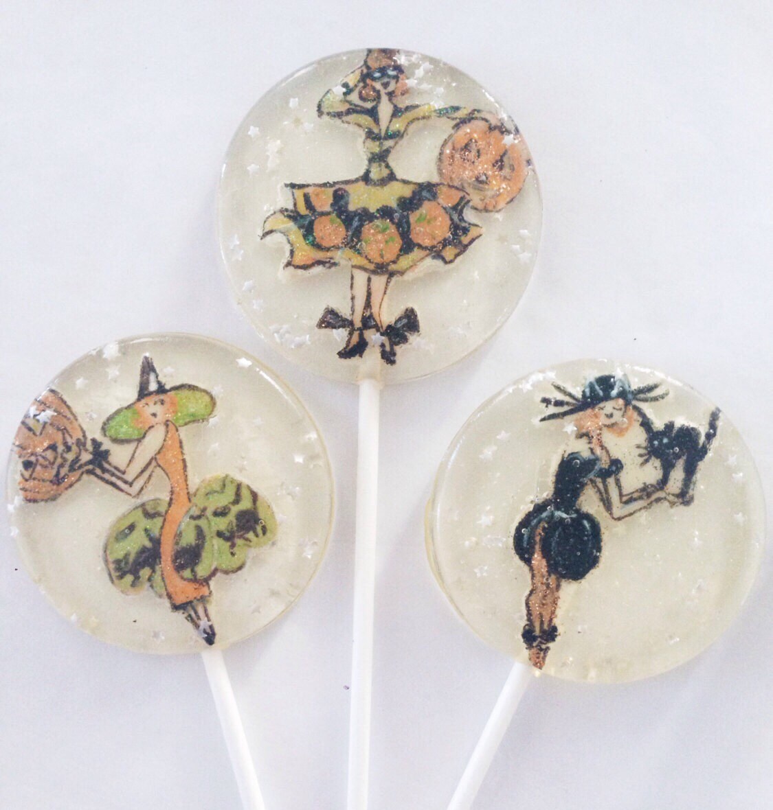 3 Vintage Deco Halloween Costume Party Favors Celebration