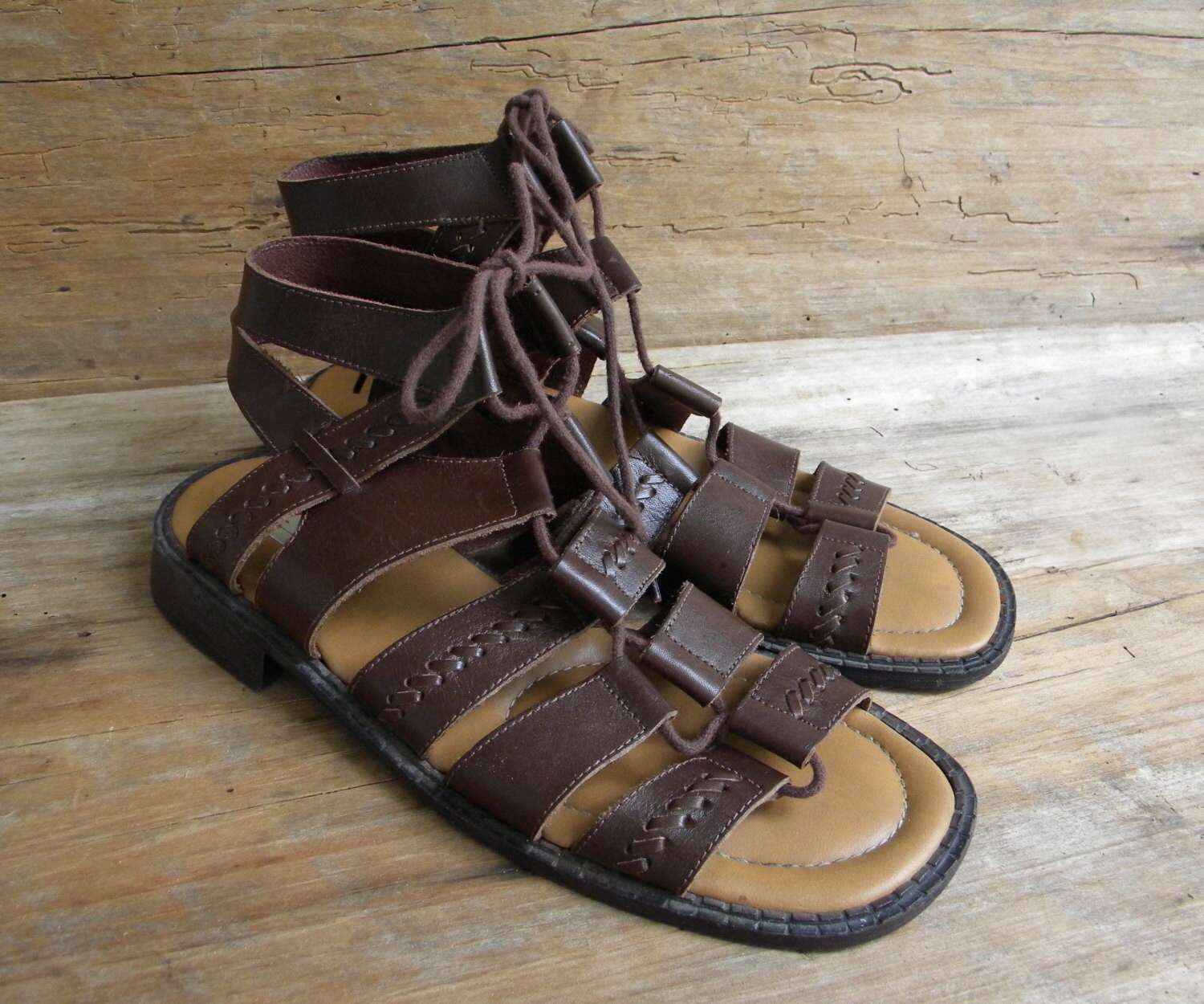 dark brown gladiator sandals