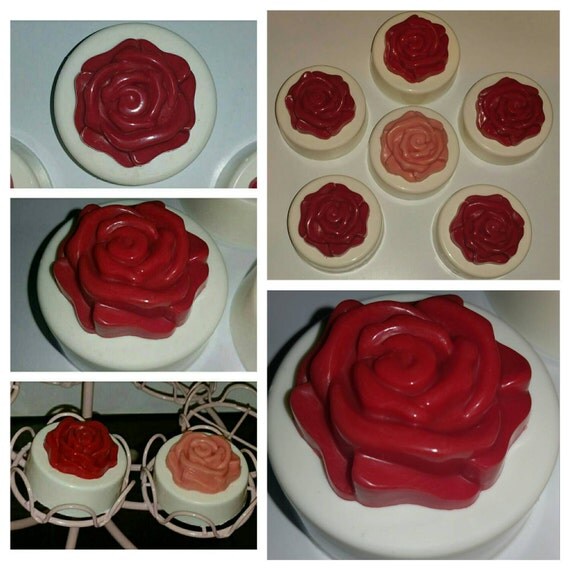 12 Chocolate Dipped Oreos Chocolate Rose Topper Inspired