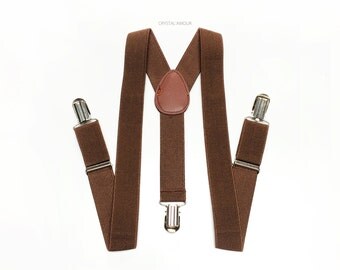toddlers suspenders, brown suspenders, brown suspender, for children, toddlers and infants, fully adjustable straps