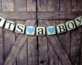 Baby Shower Banners ITS A BOY Signs Baby shower signs Rustic baby shower decorations