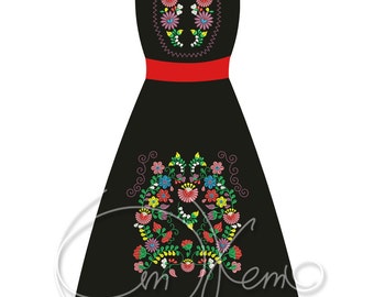 MACHINE EMBROIDERY FILE - Your own Mexican dress
