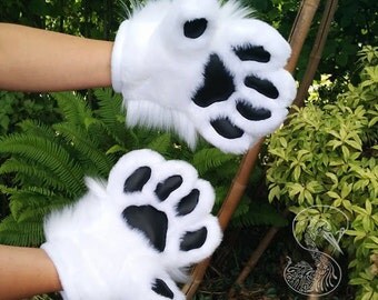 Puffy Canine Cartoon Paw Hands with Thumb - Made to Order