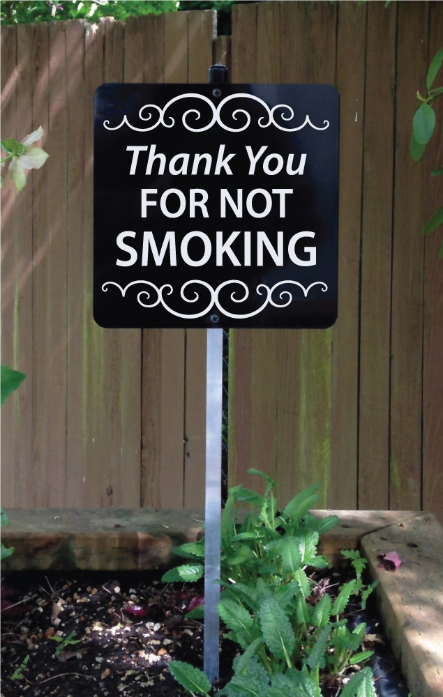 Thank You For Not Smoking Yard Sign. FREE SHIPPING 660025