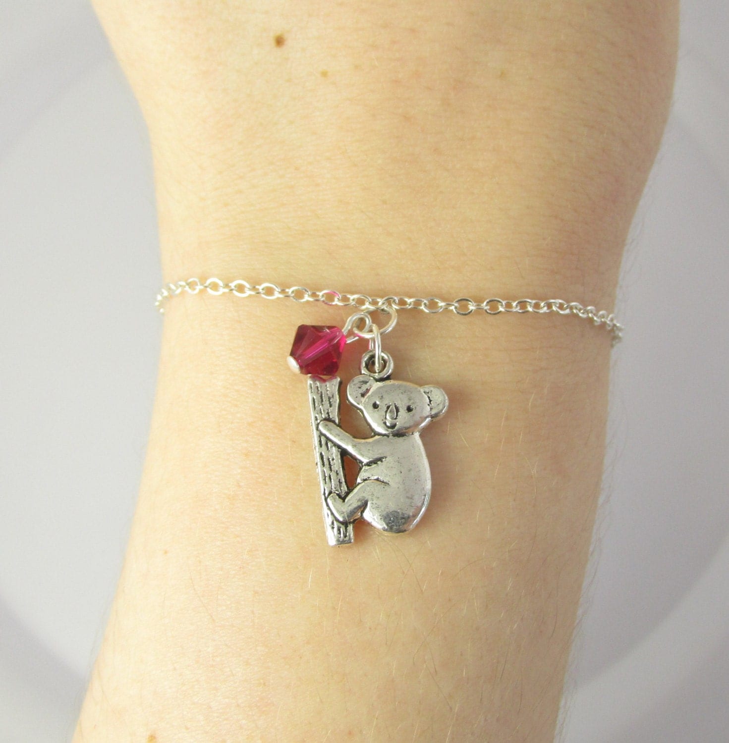 Koala Bracelet choose a birthstone Koala Jewelry Koala