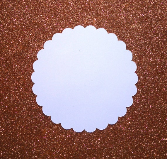 Items similar to Scalloped Edge Circle Die Cut Bulk ANY COLOR Bulk