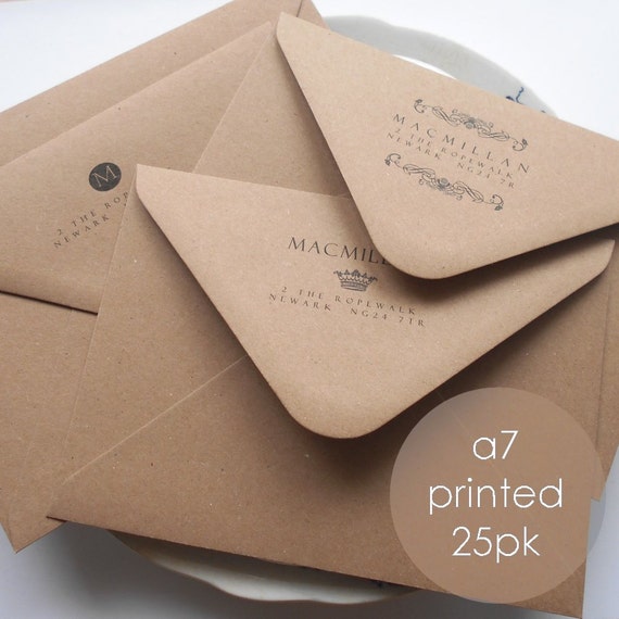 envelopes with return address printed