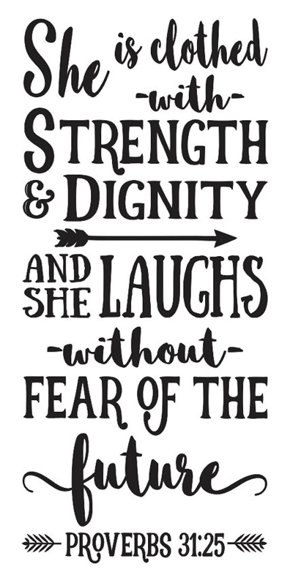 inspirational stencil she is clothed with strength 12 inspirational stencil she is clothed with strength 12