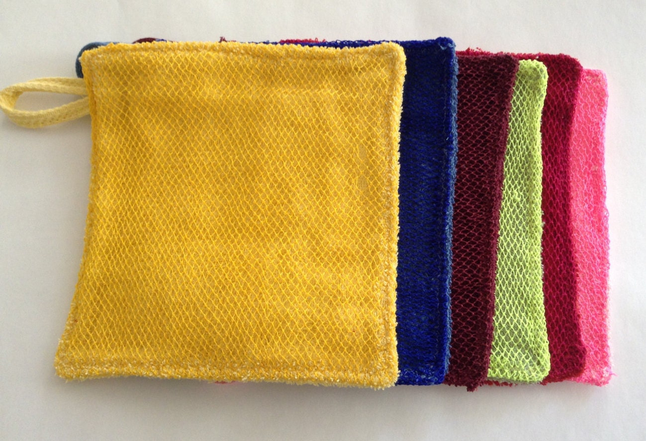 Exfoliating washcloth. Nylon net by SuniqueCreations on Etsy