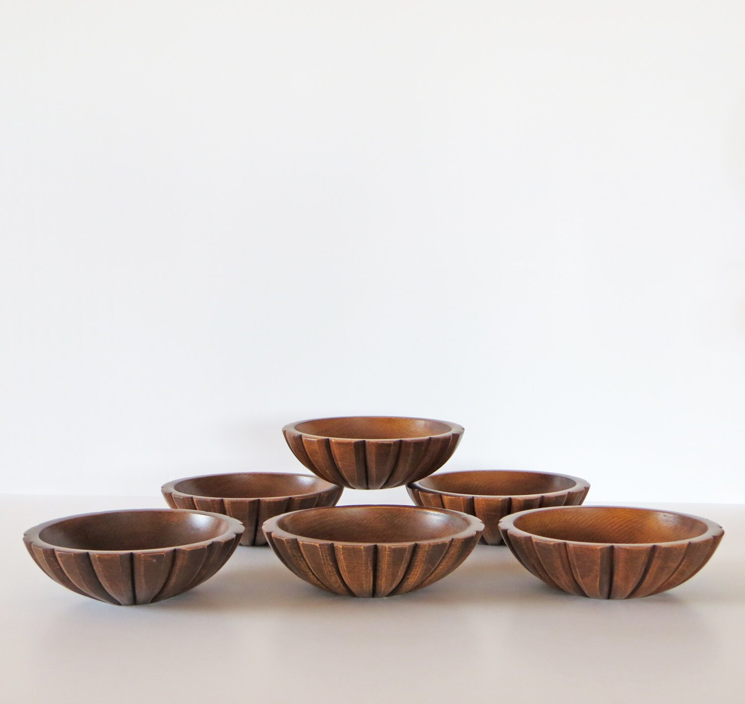 Vintage Teak Wood Bowls Boho Decor Teak Salad Bowls