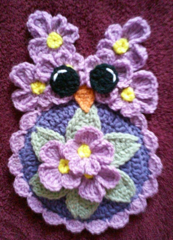 pattern crochet owl pdf Pattern Febuary Crochet 3ThreadinBettys Potholder by Miss Owl