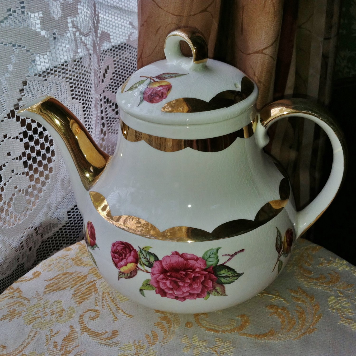 Vintage Gibsons Staffordshire Teapot Made in England Old