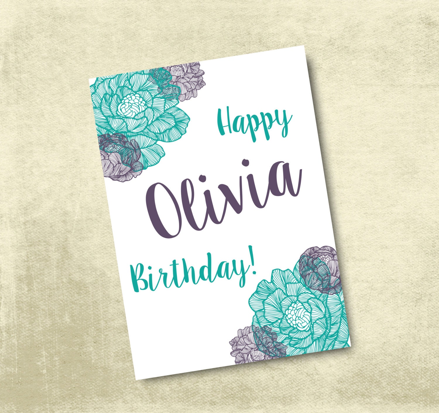 Free Printable Birthday Large Personalized Cookie Birthday Card