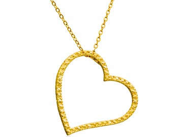 Heart Necklace, GOLD Filled 14K Pendant hand made jewelry, heart necklace ,minimalist jewelry