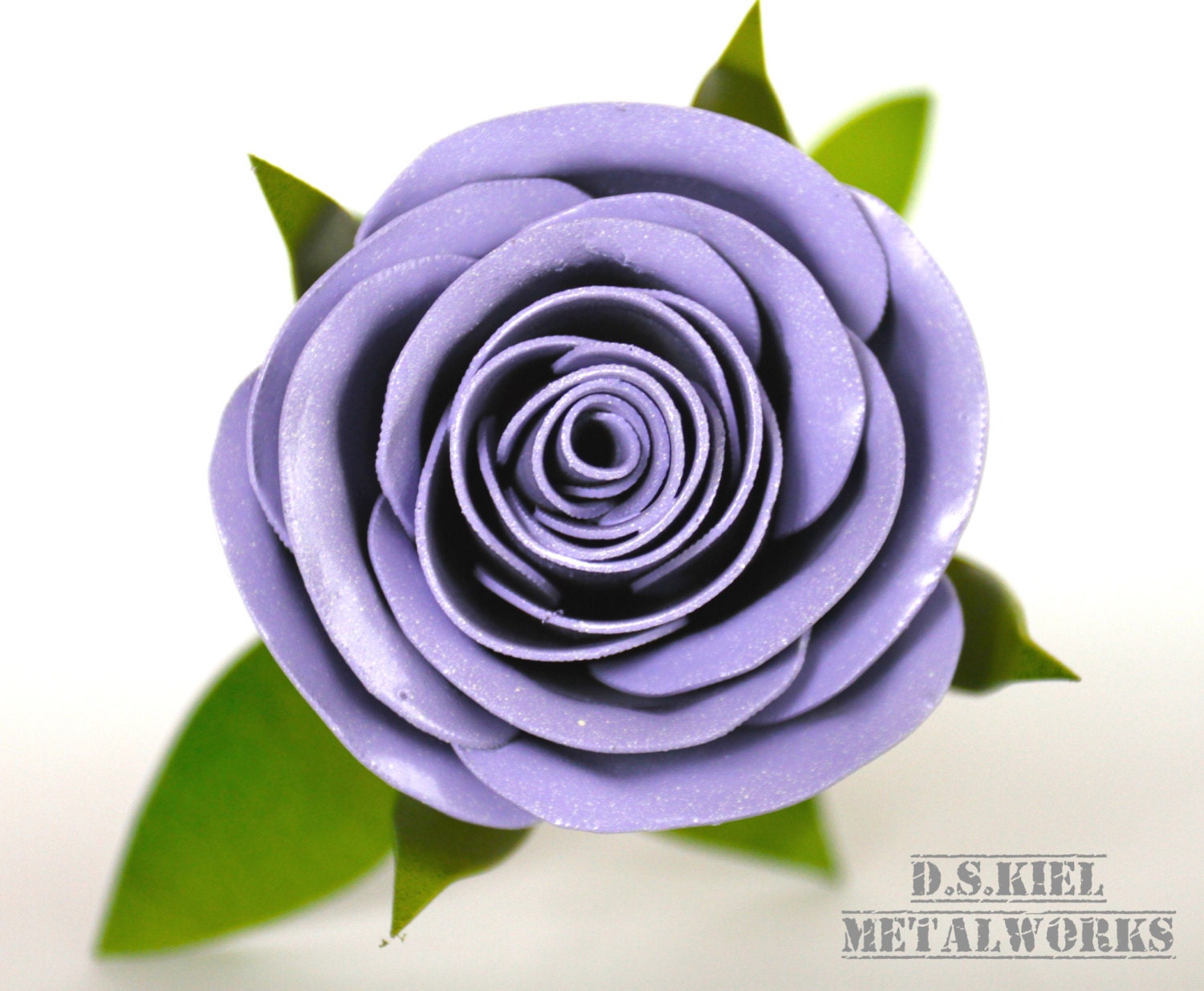 Metal Long Stem Purple Rose, Wedding Anniversary ...