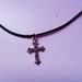 Cross Leather Choker