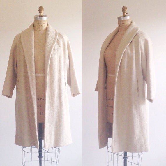 Tan coat-Wool coat-Tan outerwear-Designer coat-1960s