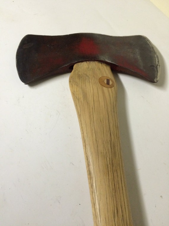 Vintage Large Steel Double Bit Axe Head Unmarked by ANNZTIQUES
