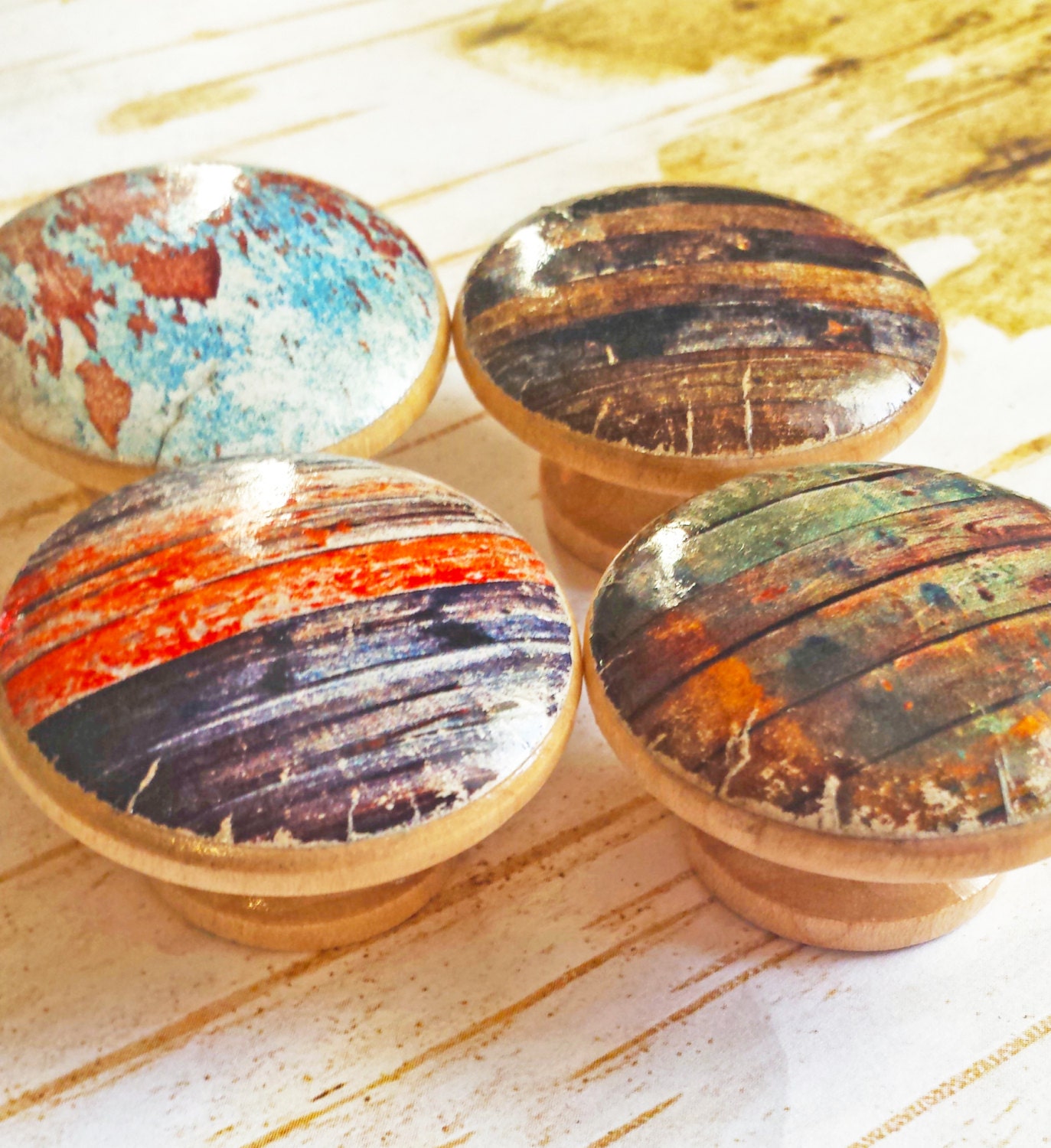 Rustic Knobs Choose By Number Distressed Wood Drawer Pulls