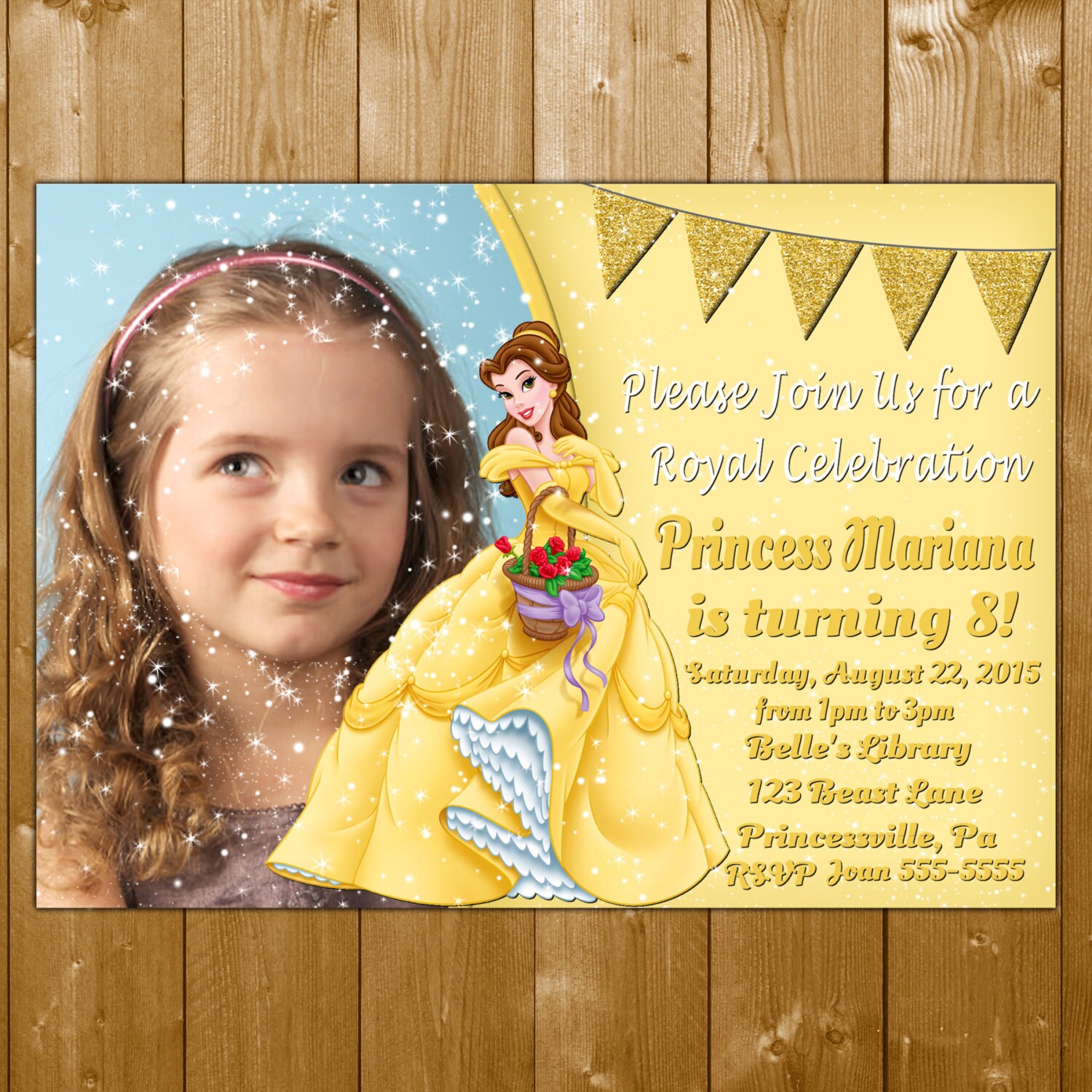 Princess Belle Invitations 4