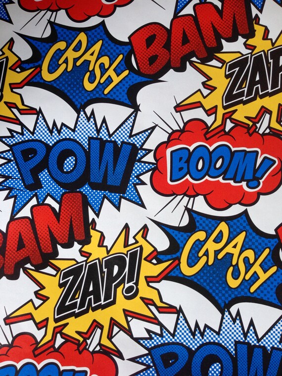 Comic Book Wrapping Paper Superhero paper 1 by DandelionPaper