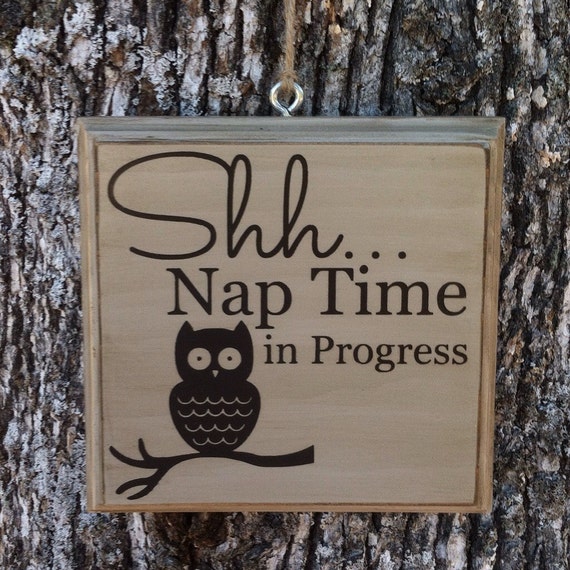 Owl Nap Time Door Sign 25 Colors