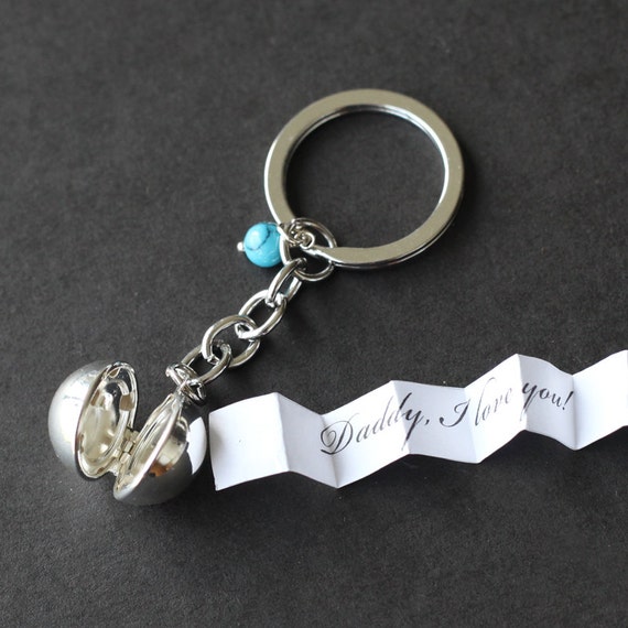 Secret Message keychain jewelry silver Ball Locket Necklace