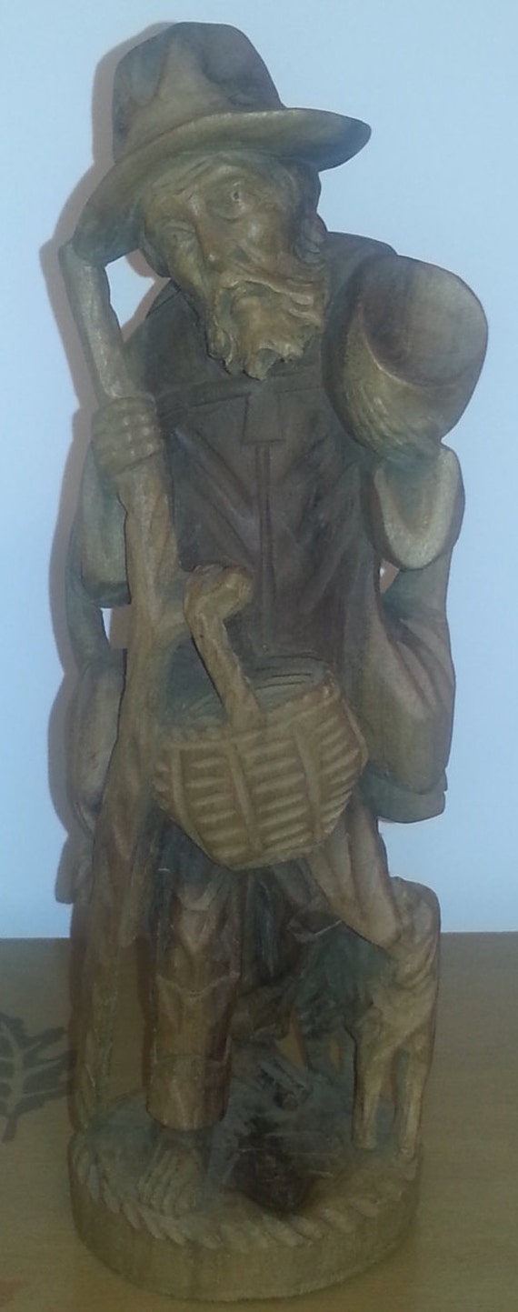 Vintage German hand carved wooden Bavarian man by AbsolutelyTeddy