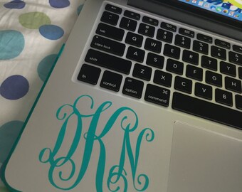 Script Monogram Decal - Vinyl Monogram Decal - Laptop Monogram Decal - Car Monogram Decal - Phone Monogram Decal - Customizable Monogram