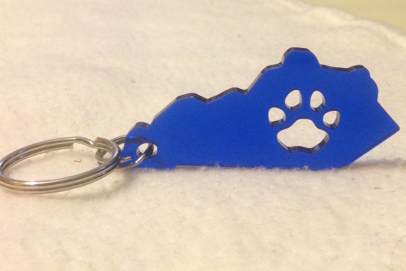 Handmade Laser cut acrylic Key Fob. Transparent by CreationsbyKBug