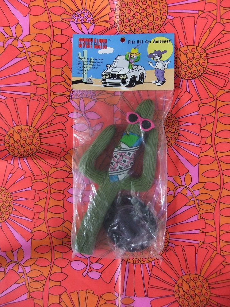 Cowboy Cactus Antenna Cover Wild West Cactus Antenna Topper