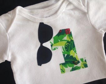 1st Birthday Boy Outfit // CHOOSE YOUR FABRIC // the beach bum baby - First Birthday '1' or Boy 2nd Birthday Shirt | Surf | Cake Smash Boy