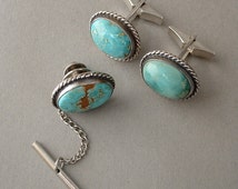 Boutons De Manchette Et épingle De Cravate - Style Native American - Occasion