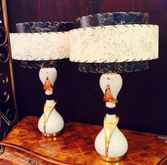Items similar to SOLD!!! Retro Atomic Lamps, 1950s Hollywood Regency
