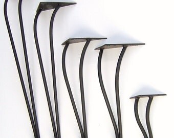 Traditional Style Hand Forged Iron Table Leg by Maidens of Iron, Inc. (priced per leg)
