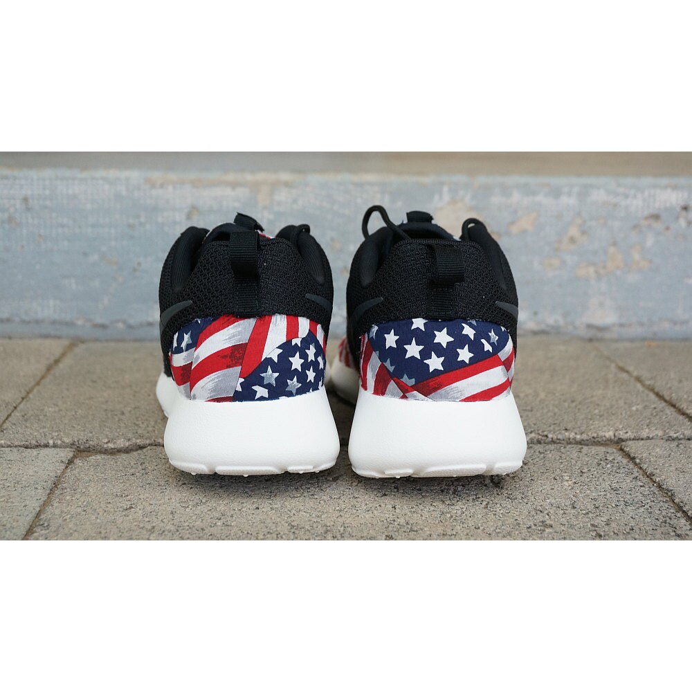 red white and blue basketball shoes