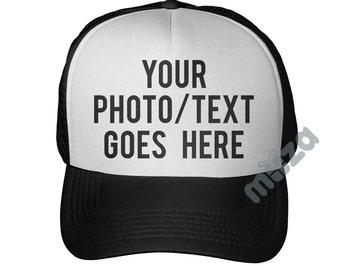 Customized Trucker Hat Printed Mesh Cap Personalized With Your Photo Or Text Curved Bill Snapback Great Gift For Xmas