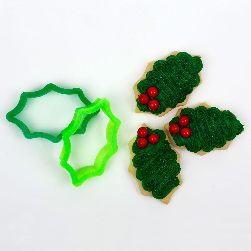 Jolly Holly Leaf Cookie Cutter 2cutter set