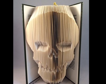 Skull Book Folding PATTERN~Folded Book art Patterns~ PATTERN
