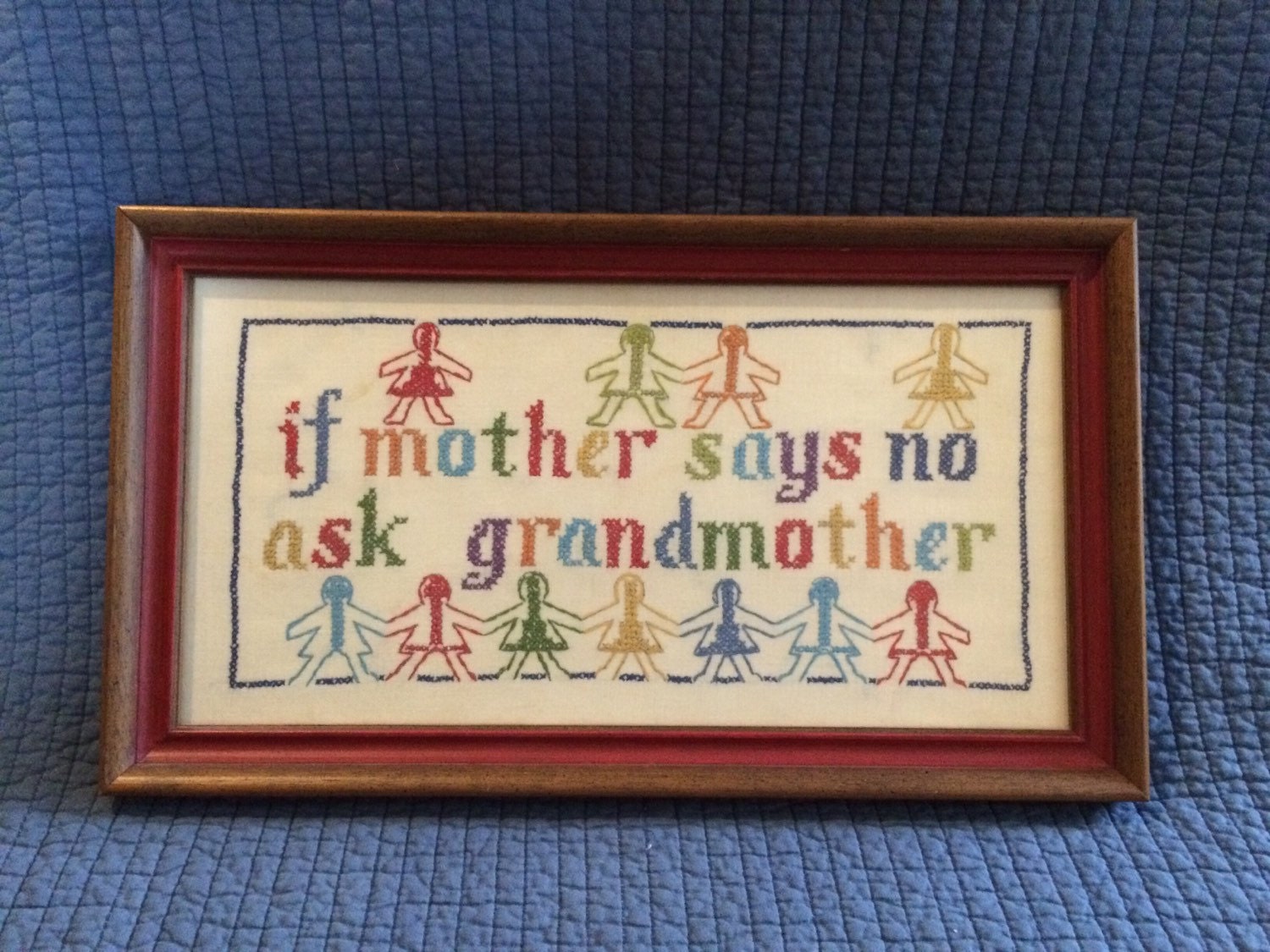 Frames Needlepoint Grandmother Quote by LadyVintage81 on Etsy