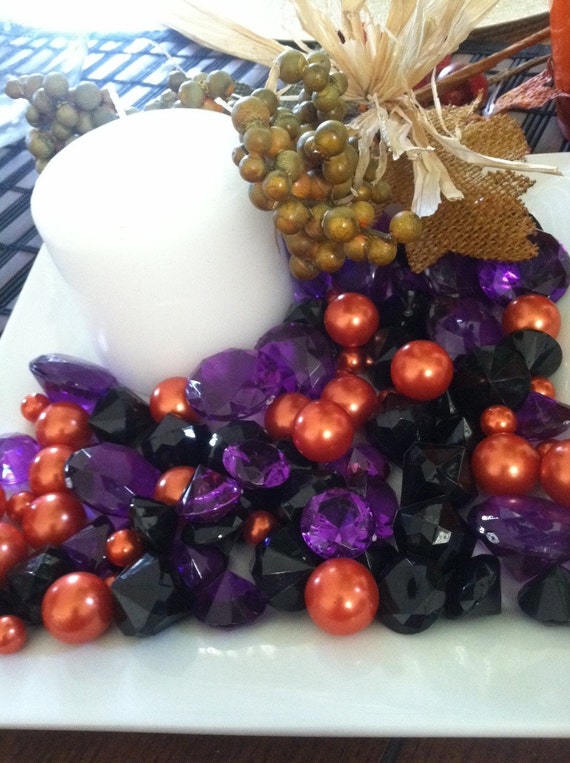 Halloween Vase Fillers Diamonds And Pearls Black Purple
