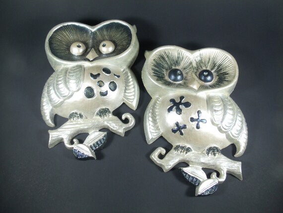 Owl Wall Plaques Metal Wall Hanging Sexton Vintage Owl 5532