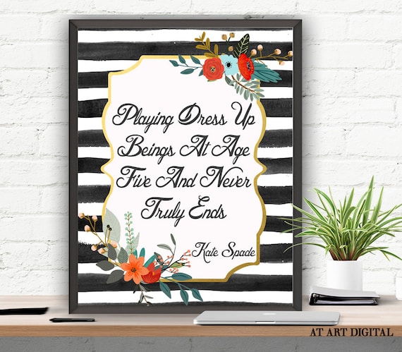 Kate Spade Wall Decor items similar to wall decor art print, kate spade quote, fashion Kate Spade Wall Decor items similar to wall decor art print, kate spade quote, fashion