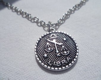 Libra necklace,zodiac jewellery,birth sign,pendant,star sign,horoscope,birthday,gift,libra jewelry